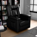 Ver imagem 2 de Poltrona do Papai Ken 90cm Reclinável Manual Courino Preto - Sallar Home