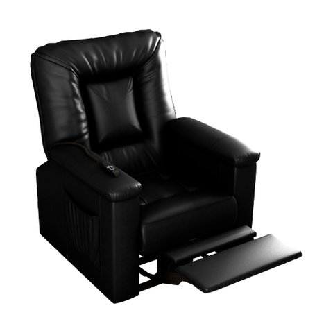 Poltrona do Papai Ken 90cm Reclinável Manual Courino Preto - Sallar Home