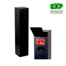 Poste Com Tomada Para Jardim Ou Área Externa Preto - 2 Poste Com Tomada Para Jardim Ou Área Externa Preto - 2