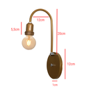 Ver imagem 3 de Arandela de Parede Colonial Retrô Simples Estilo J - Soquete E-27 – Abf Luminárias:dourado