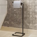 Ver imagem 2 de Papeleira Porta Papel de Chão Lovell Banheiro Lavabo Preto Dhom