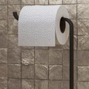 Ver imagem 4 de Papeleira Porta Papel de Chão Lovell Banheiro Lavabo Preto Dhom