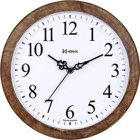Relógio de Parede Clássico Redondo 26cm Herweg 660073-323