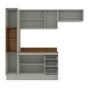 Ver imagem 6 de Armário de Cozinha Modulada Completa 4 Peças 236,8cm com Tampo 250048 Koya Politorno Móveis