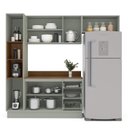 Ver imagem 5 de Armário de Cozinha Modulada Completa 4 Peças 236,8cm com Tampo 250048 Koya Politorno Móveis