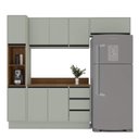 Ver imagem 3 de Armário de Cozinha Modulada Completa 4 Peças 236,8cm com Tampo 250048 Koya Politorno Móveis
