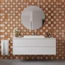 Ver imagem 1 de Pastilha de Vidro Adesiva Kit 16 Uni Parede Banheiro Cozinha Sala Decorativa Fácil Aplicacao Moderna