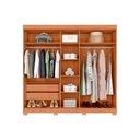 Ver imagem 3 de Guarda Roupa Casal 5 Portas e 2 Gavetas C/ Espelho Sophia Lux Freijo/off White - Caemmun