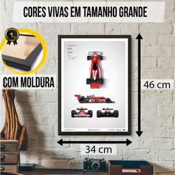 Quadro Decorativo Premium Quarto Moderno Carro F1 Mclaren - 6