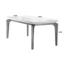 Ver imagem 2 de Sala de Jantar Liz 180 Tampo Mdf com Vidro Canto Reto 6 Cadeiras Safira Rufato