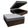 Cama Box Baú Casal Colchão Espuma D33 Maxx Kansas + Box Suede 77x138x188 - Marrom - 1