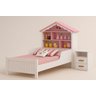 Kit Cama Casinha de Princesa + Mesa de Cabeceira Flex + Colchão de Solteiro - 1