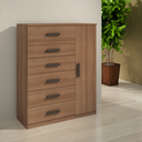 Ver imagem 2 de Cômoda Sapateira 6 Gavetas e 1 Porta Cinamomo Formimóveis