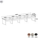 Ver imagem 3 de Mesa Estação de Trabalho Retangular 8 Lugares Moderno sem Gavetas MDP 480cm Preto F5 Office