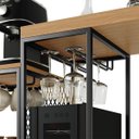 Ver mais imagens de Aparador Adega Cervejeira Frigobar Industrial com Cantinho Café Alba Metal e MDF Louro Freijó