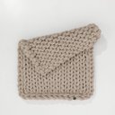 Ver imagem 3 de Manta Peseira de Tricot Solteiro/sofá 0,60x1,50m, Cor Bege - Magma Cotton