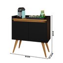 Ver imagem 4 de Aparador Buffet 2 Portas Preto Mel Gold Primus