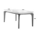 Ver imagem 2 de Sala de Jantar Liz 180 Tampo Mdf com Vidro Canto Reto 6 Cadeiras Safira Rufato