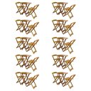 Ver imagem 1 de Kit 10 Jogos de Mesa Bistrô de Madeira com 2 Cadeiras Dobrável Ideal para Bar e Restaurante Mel