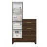 Cômoda Sapateira Mobi 1 Porta e 3 Gavetas Cedro com Espelho - Móveis Albatroz - 3