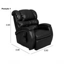 Ver imagem 7 de Cadeira Poltrona Reclinável Imperial Motorizada Courissimo com Lift Império Preto