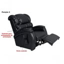 Ver imagem 6 de Cadeira Poltrona Reclinável Imperial Motorizada Courissimo com Lift Império Preto