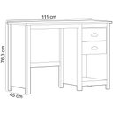 Ver imagem 4 de Mesa para Escritório Escrivaninha Home Office 2 Gavetas Mazzaro F06 Branco Freijó - Lyam Decor