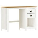 Ver imagem 1 de Mesa para Escritório Escrivaninha Home Office 2 Gavetas Mazzaro F06 Branco Freijó - Lyam Decor