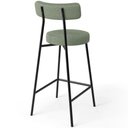 Ver imagem 6 de Kit 02 Banquetas Baixa para Cozinha Sala de Jantar Bar Bancada Milão L02 Bouclê Oliva - lyam