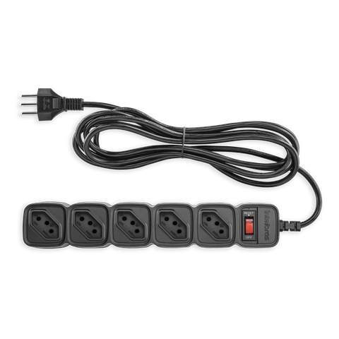 Protetor Eletrônico Filtro de Linha Intelbras Epe 205 + com 5 Tomadas Bivolt Automático