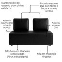Ver imagem 5 de Sofá Modular 2 Lugares Block 148 cm Pes Madeira Courino Tcs 724 Moll