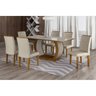 Sala de Jantar Milena Tampo MDF Vidro 6 Cadeiras Qr Rufato - 1