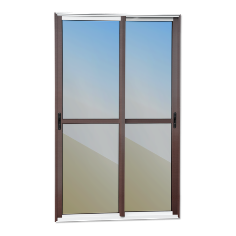 Porta Correr 2F.Moveis 210 x 120 Elite c/Fecho Autom V.Reflex Mix Corten Brimak