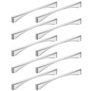 Ver imagem 1 de Kit 10 Puxadores Alça para Móveis Luce 192 Elegante Cromado Bigfer Gavetas Portas