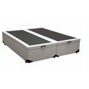 Ver imagem 1 de Cama Box Baú Casal Bipartido Blindado Sintético Branco