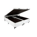 Ver imagem 3 de Cama Box Baú Casal Bipartido Blindado Sintético Branco