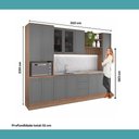 Ver imagem 3 de Cozinha Milla Vivace 13 Portas 3 Gavetas MDF-MDP 310cm Móveis Carraro