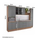 Ver imagem 5 de Cozinha Milla Vivace 13 Portas 3 Gavetas MDF-MDP 310cm Móveis Carraro