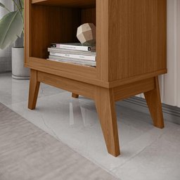 Estante Livreiro 4 Prateleiras com Pés em Mdf Versales - 5 Estante Livreiro 4 Prateleiras com Pés em Mdf Versales - 5