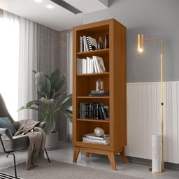 Estante Livreiro 4 Prateleiras com Pés em Mdf Versales  - 1