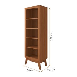 Estante Livreiro 4 Prateleiras com Pés em Mdf Versales  - 3