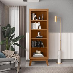 Estante Livreiro 4 Prateleiras com Pés em Mdf Versales - 3 Estante Livreiro 4 Prateleiras com Pés em Mdf Versales - 3