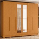 Ver imagem 4 de Guarda Roupa Casal Mercure com Espelho 06 Portas Cinamomo - Móveis Albatroz