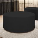 Ver imagem 2 de Puff Redondo Orgânico para Living 90cm Lola W01 Suede Preto - Lyam Decor