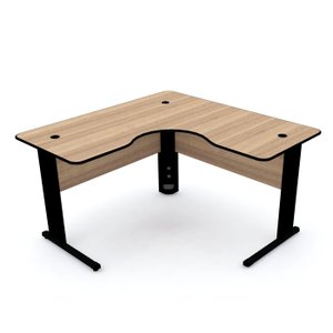 MESA EM L P/ ESCRITÓRIO 140X140 PANDIN MAXXI - NATURALLE/PRETO ETP1414