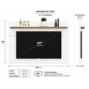 Ver imagem 4 de Painel para Televisão com Design Moderno Vivare New 1,60 m - Off White/Freijó
