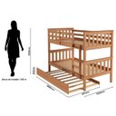 Ver imagem 4 de Beliche Melita com Cama Auxiliar em Madeira Maciça de Pinus