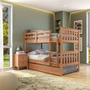 Ver imagem 5 de Beliche Melita com Cama Auxiliar em Madeira Maciça de Pinus