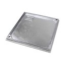 Ver imagem 1 de Tampa Tampão Chão Alumínio Fundido Simples Rebaixado 50x50cm