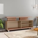Ver imagem 4 de Rack Bancada TV 52 pol 136 cm Topazio Fendi Freijo Bechara